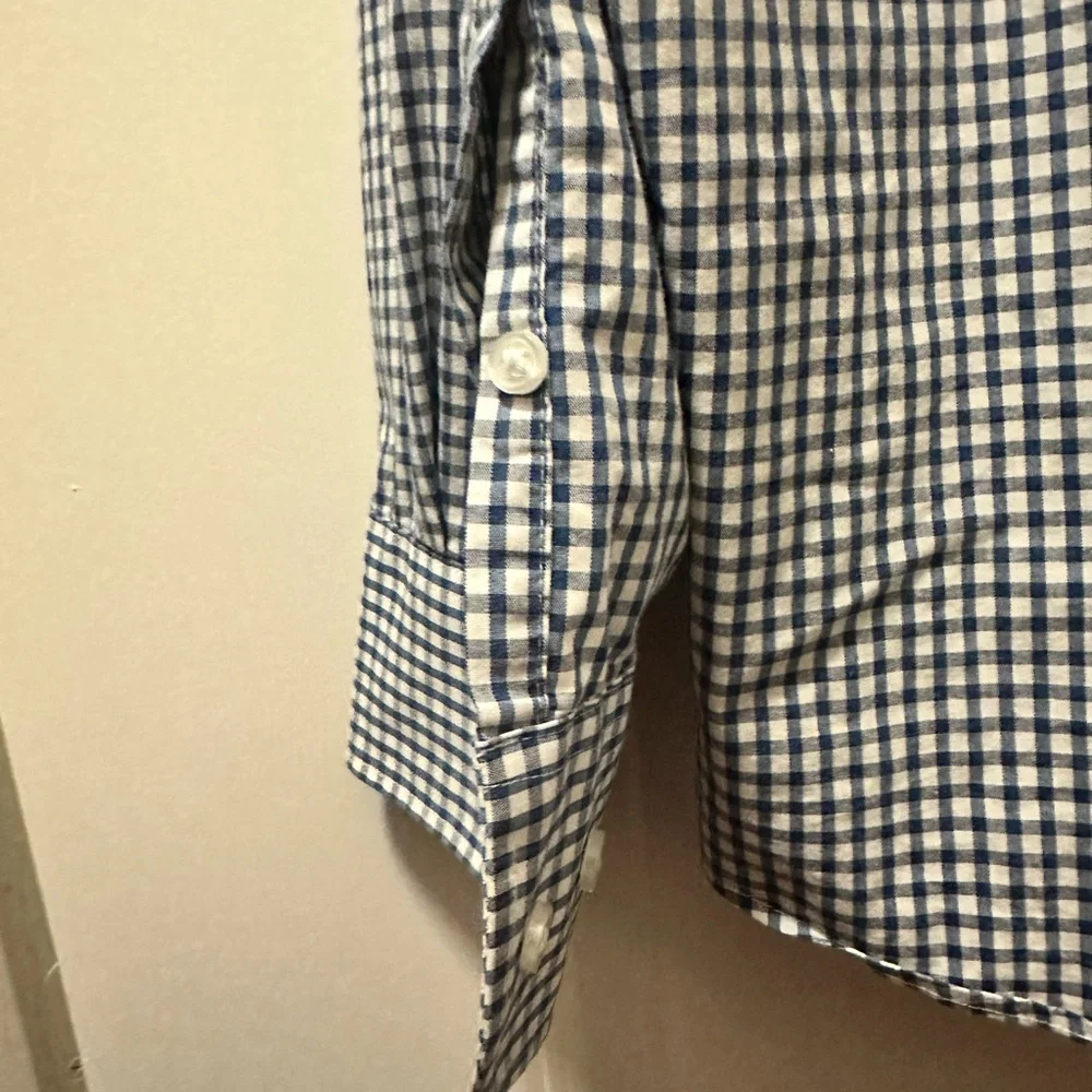 Tommy Hilfiger Navy and White Checked Button-Down Shirt Men’s - size 2xl - Picture 3 of 7